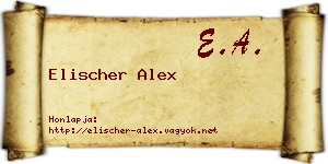 Elischer Alex névjegykártya