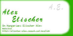 alex elischer business card
